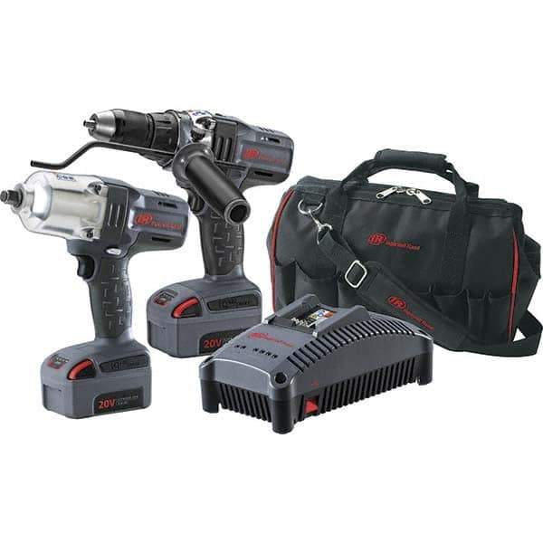 Ingersoll-Rand - 20 Volt Cordless Tool Combination Kit - Includes 1/2" High Torque Impact Wrench & 1/2" Drill/Driver, Lithium-Ion Battery Included - Apex Tool & Supply