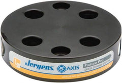 Jergens - Round Aluminum CNC Clamping Pallet - 130mm Diam x 30mm Thick - Apex Tool & Supply