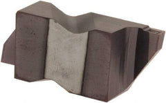 Tool-Flo - 3078FLG Grade AC3, 0.078" Cutting Width Carbide Grooving Insert - 0.12" Max Depth of Cut, Left Hand, .005 to .010" Corner Radius, AlTiN Finish - Apex Tool & Supply