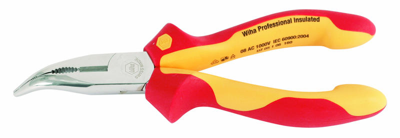 Insulated Bent Nose Pliers with Cutters 6.3" - Apex Tool & Supply