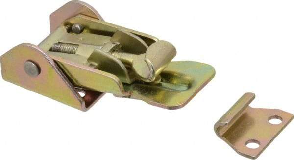 Value Collection - 3-13/32" Long x 1-3/16" Wide, Adjustable Toggle Latch - Steel, with Yellow Chromate Finish - Apex Tool & Supply