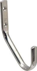 Sugatsune - 5/8" Wide x 4-1/2" High x 15/64" Thick, Wall Hook - 3-5/32" Projection, Polished - Apex Tool & Supply