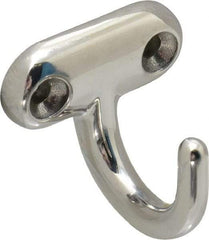 Sugatsune - 1-27/64" Wide x 1-5/16" High x 7/32" Thick, Wall Hook - 1-1/4" Projection, Polished - Apex Tool & Supply