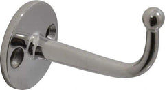 Sugatsune - 1/4" Wide x 1-15/32" High x 1-7/64" Thick, Ball Point Hook - 1-27/32" Projection, Polished - Apex Tool & Supply