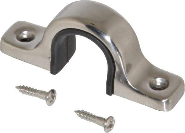 Sugatsune - 9/32" Handle Diam, Polished Stainless Steel, Rubber Drawer Pull - 1-7/64" Projection, 2-1/8" Center to Center - Apex Tool & Supply