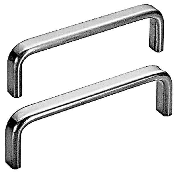 Sugatsune - 9/16" Handle Diam, Polished Stainless Steel Drawer Pull - 1-9/16" Projection, 5-1/4" Center to Center, 5-1/4" Long - Apex Tool & Supply