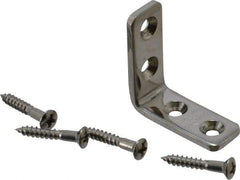 Sugatsune - 1-7/32" Long x 15/32" Wide, 18-8 Stainless Steel, Corner Brackets - Apex Tool & Supply