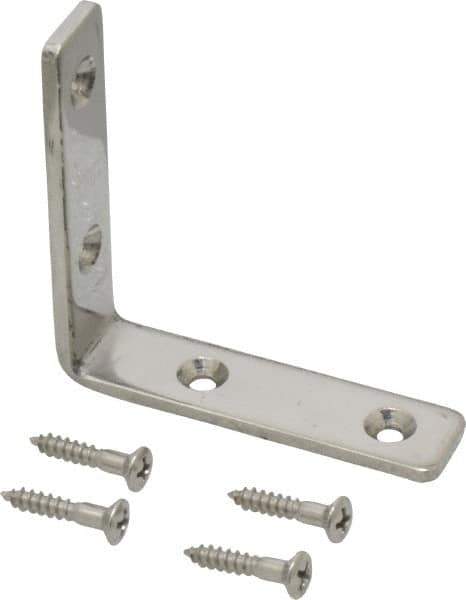 Sugatsune - 2-13/32" Long x 19/32" Wide, 18-8 Stainless Steel, Corner Brackets - Apex Tool & Supply