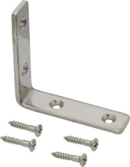 Sugatsune - 2-13/32" Long x 19/32" Wide, 18-8 Stainless Steel, Corner Brackets - Apex Tool & Supply
