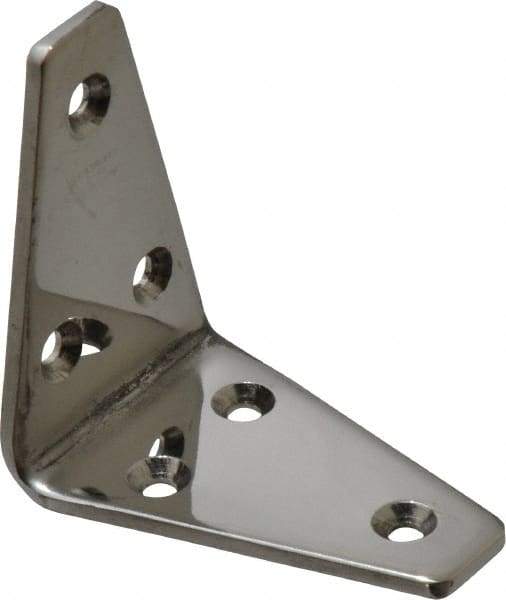 Sugatsune - 2-3/16" Long x 1-3/8" Wide, 18-8 Stainless Steel, Wide Corner Brackets - Apex Tool & Supply