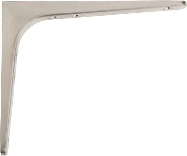 Sugatsune - 55 Lb Capacity, Satin Stainless Steel Coated, Shelf Bracket - 5-7/8" Long, 7-1/8" Wide - Apex Tool & Supply