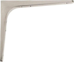 Sugatsune - 55 Lb Capacity, Satin Stainless Steel Coated, Shelf Bracket - 5-7/8" Long, 7-1/8" Wide - Apex Tool & Supply