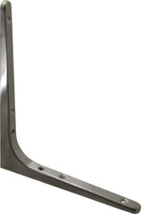 Sugatsune - 62 Lb Capacity, Satin Stainless Steel Coated, Shelf Bracket - 7-7/8" Long, 9-7/16" Wide - Apex Tool & Supply