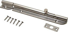 Sugatsune - 7-3/8" Long, 1-1/16" Wide Stainless Steel Barrel Bolts - Nickel Plated - Apex Tool & Supply