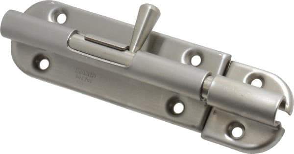 Sugatsune - 4-3/8" Long, 1" Wide Stainless Steel Barrel Bolts - Nickel Plated - Apex Tool & Supply