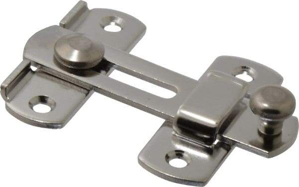 Sugatsune - 2-3/4" Long x 3-15/16" Wide x 3/8" High, Bar Latch - Stainless Steel, with Stainless Finish - Apex Tool & Supply