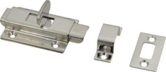 Sugatsune - 2" Long, Stainless Steel Slide Bolt - Satin - Apex Tool & Supply