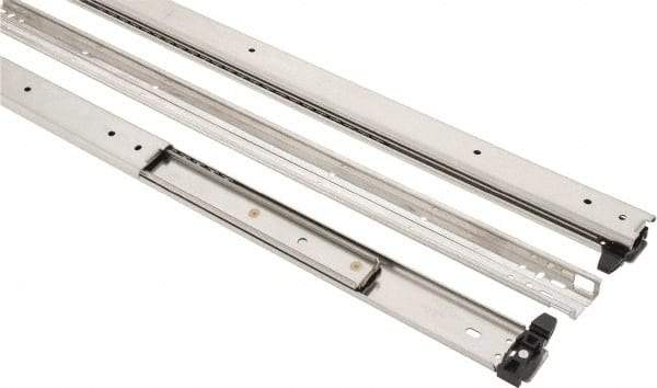 Sugatsune - 26" Slide Length, 27.08" Travel Length, Stainless Steel Ball Bearing Slide SSR-3 - 3/4" Wide, 2-1/8" High, 95 Lb Capacity at Full Extension, Satin Finish - Apex Tool & Supply