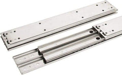 Sugatsune - 16" Slide Length, 16.56" Travel Length, Stainless Steel Ball Bearing Slide SSR-10 - 7/8" Wide, 2-3/4" High, 571 Lb Capacity at Full Extension, Satin Finish - Apex Tool & Supply
