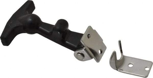 Value Collection - 2" Long x 1-27/32" Wide x 7/8" High, Hood Latch - Rubber & Steel, with Black Finish - Apex Tool & Supply