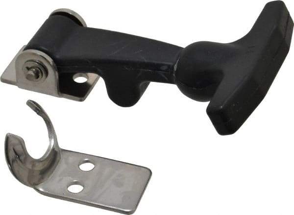Value Collection - 4-1/32" Long x 2-13/32" Wide x 1-1/8" High, Hood Latch - Rubber & Steel, with Black Finish - Apex Tool & Supply