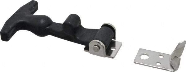 Value Collection - 5-3/8" Long x 3-1/8" Wide x 1-3/8" High, Hood Latch - Rubber & Steel, with Black Finish - Apex Tool & Supply