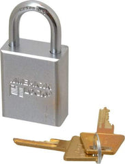 American Lock - 1" Shackle Clearance, Keyed Alike A5100 Padlock - 1/4" Shackle Diam, Steel - Apex Tool & Supply