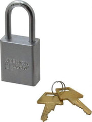 American Lock - 1-1/2" Shackle Clearance, Keyed Alike A5101 Padlock - 1/4" Shackle Diam, Steel - Apex Tool & Supply