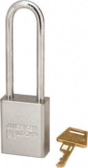 American Lock - 3" Shackle Clearance, Keyed Different A5102 Padlock - 1/4" Shackle Diam, Steel - Apex Tool & Supply