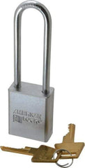 American Lock - 3" Shackle Clearance, Keyed Alike A5102 Padlock - 1/4" Shackle Diam, Steel - Apex Tool & Supply