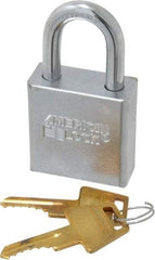 American Lock - 1-1/8" Shackle Clearance, Keyed Different A5200 Padlock - 5/16" Shackle Diam, Steel - Apex Tool & Supply