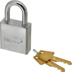 American Lock - 1-1/8" Shackle Clearance, Keyed Alike A5200 Padlock - 5/16" Shackle Diam, Steel - Apex Tool & Supply