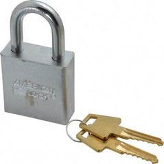 American Lock - 1-1/8" Shackle Clearance, Keyed Alike A5200 Padlock - 5/16" Shackle Diam, Steel - Apex Tool & Supply