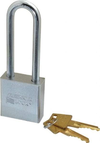 American Lock - 3" Shackle Clearance, Keyed Different A5202 Padlock - 5/16" Shackle Diam, Steel - Apex Tool & Supply