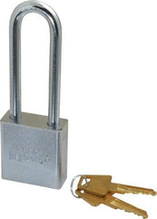 American Lock - 3" Shackle Clearance, Keyed Alike A5202 Padlock - 5/16" Shackle Diam, Steel - Apex Tool & Supply