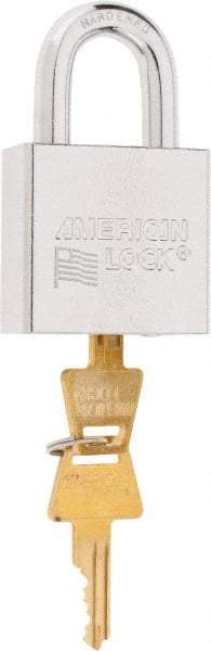 American Lock - 1-1/8" Shackle Clearance, Keyed Alike A5260 Padlock - 3/8" Shackle Diam, Steel, with Solid Steel Finish - Apex Tool & Supply