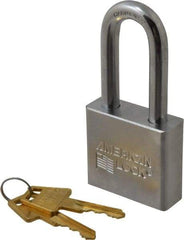 American Lock - 2" Shackle Clearance, Keyed Different A5261 Padlock - 3/8" Shackle Diam, Steel, with Solid Steel Finish - Apex Tool & Supply