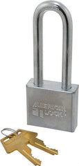 American Lock - 3" Shackle Clearance, Keyed Alike A5262 Padlock - 3/8" Shackle Diam, Steel, with Solid Steel Finish - Apex Tool & Supply