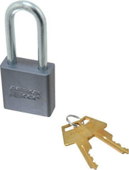 American Lock - 2" Shackle Clearance, Keyed Different A11 Padlock - 5/16" Shackle Diam, Aluminum, with Solid Aluminum Finish - Apex Tool & Supply
