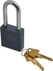 American Lock - 2" Shackle Clearance, Keyed Alike A11 Padlock - 5/16" Shackle Diam, Aluminum, with Solid Aluminum Finish - Apex Tool & Supply
