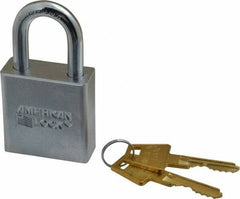 American Lock - 1-1/8" Shackle Clearance, Keyed Different A6200 Padlock - 5/16" Shackle Diam, Steel, with Solid Steel Finish - Apex Tool & Supply