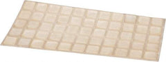 Made in USA - 1" Wide x 0.18" High, Self Adhesive Polyurethane Bumpers - Square - Apex Tool & Supply