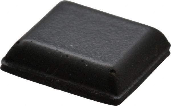 Made in USA - 0.4" Wide x 0.1" High, Self Adhesive Polyurethane Bumpers - Tapered Square - Apex Tool & Supply