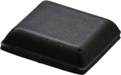 Made in USA - 0.4" Wide x 0.1" High, Self Adhesive Polyurethane Bumpers - Tapered Square - Apex Tool & Supply