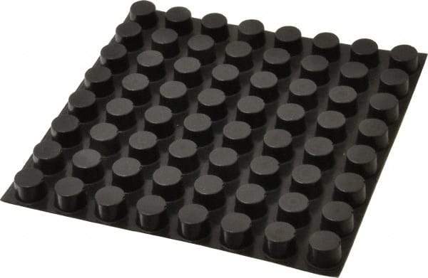 Made in USA - 0.62" Wide x 0.4" High, Self Adhesive Polyurethane Bumpers - Cylindrical - Apex Tool & Supply