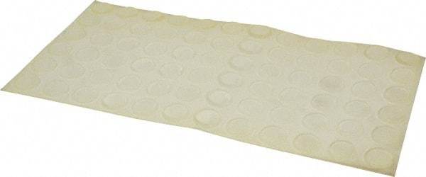 Made in USA - 0.81" Wide x 0.12" High, Self Adhesive Polyurethane Bumpers - Tapered Cylindrical - Apex Tool & Supply