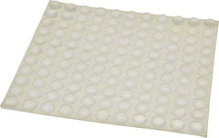 Made in USA - 0.44" Wide x 0.2" High, Self Adhesive Polyurethane Bumpers - Hemispherical - Apex Tool & Supply
