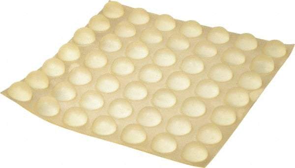 Made in USA - 0.7" Wide x 0.38" High, Self Adhesive Polyurethane Bumpers - Hemispherical - Apex Tool & Supply