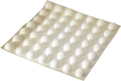 Made in USA - 0.7" Wide x 0.38" High, Self Adhesive Polyurethane Bumpers - Hemispherical - Apex Tool & Supply