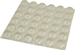 Made in USA - 0.88" Wide x 0.4" High, Self Adhesive Polyurethane Bumpers - Circular Recessed - Apex Tool & Supply